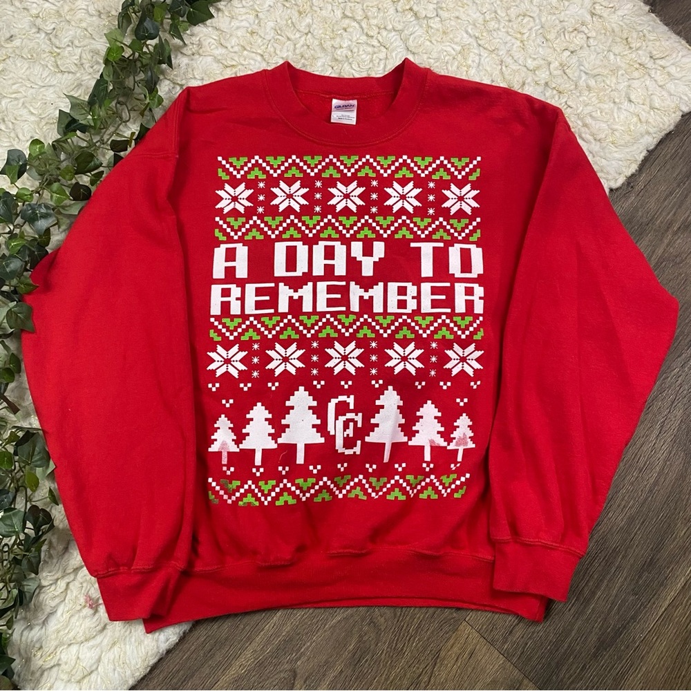 A Day To Remember ADTR Holiday Crewneck Sweatshirt Unisex Size Large